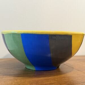 Susan Eslick Art Pottery Fruit Bowl 9.5” San Francisco Modern Museum Of Art 2000